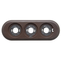 Рамка 3 постовая пластик серии "ASR-RETRO" RS 80031-02, цвет Коричневый